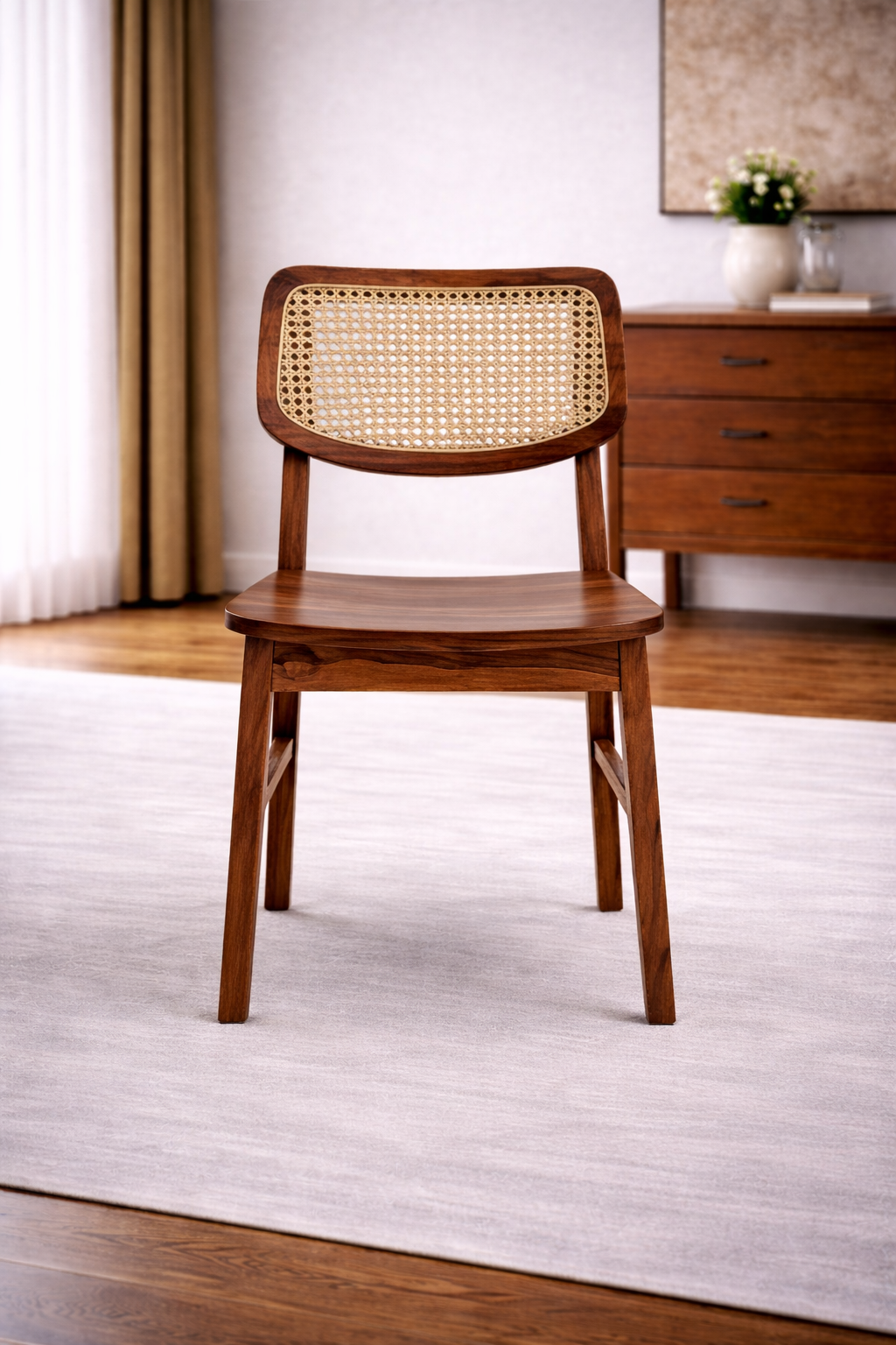 The Artisan Mid-Century Cane-Back Side Chair