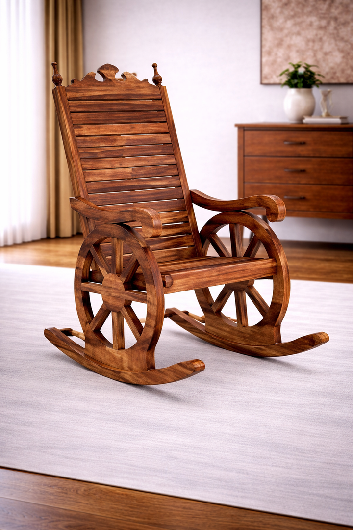 The Artisan Wheel-Accented Heritage Rocker