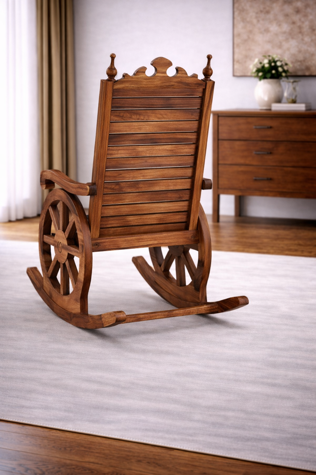 The Artisan Wheel-Accented Heritage Rocker