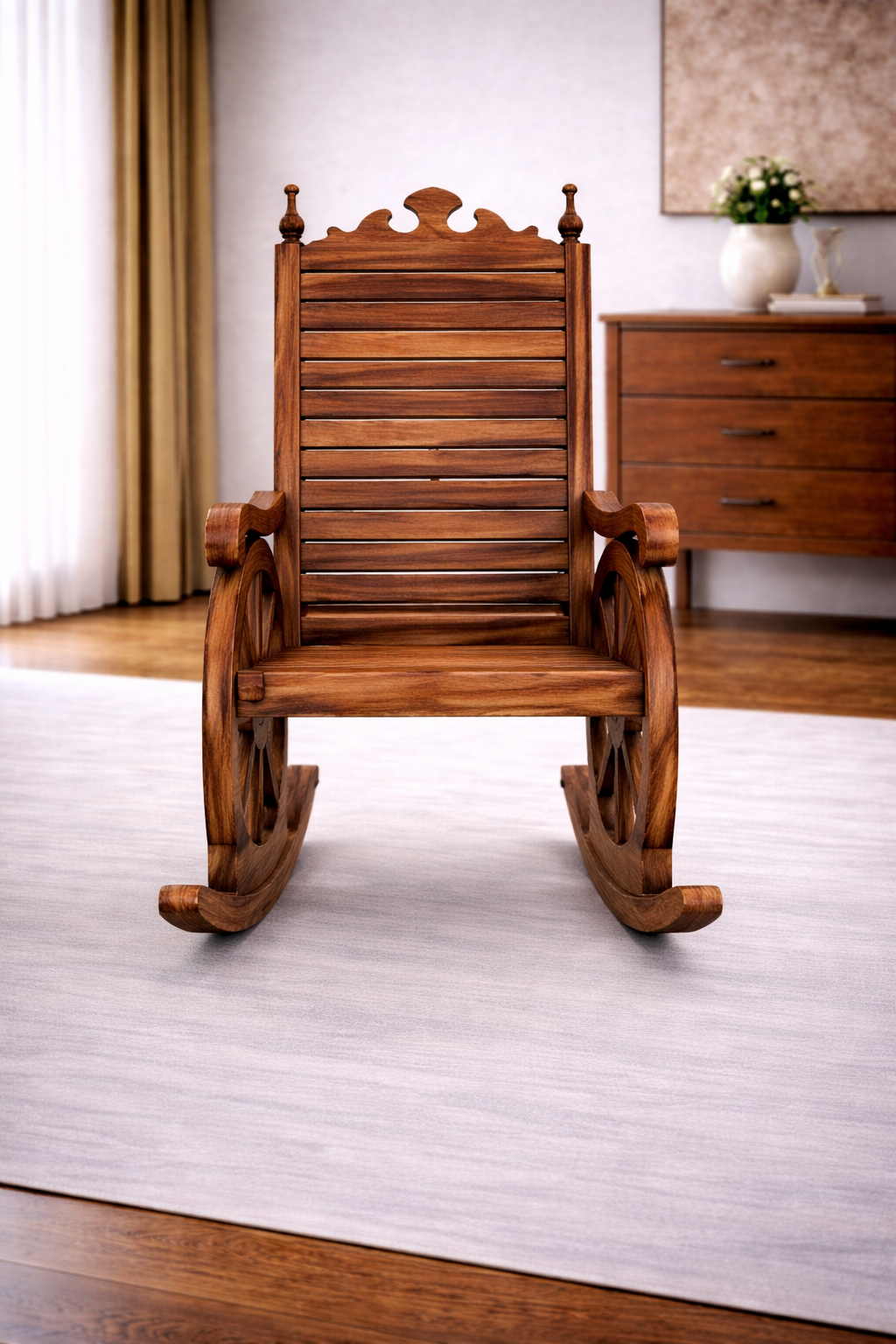The Artisan Wheel-Accented Heritage Rocker