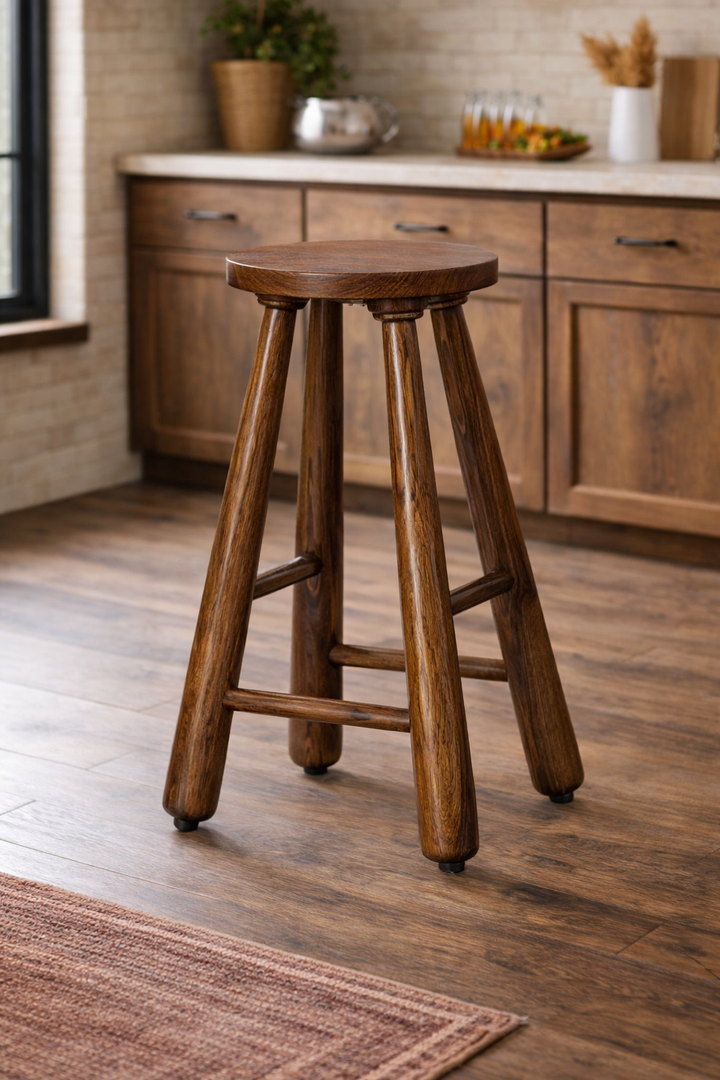 The Artisan Solid Wood Gallery Stool