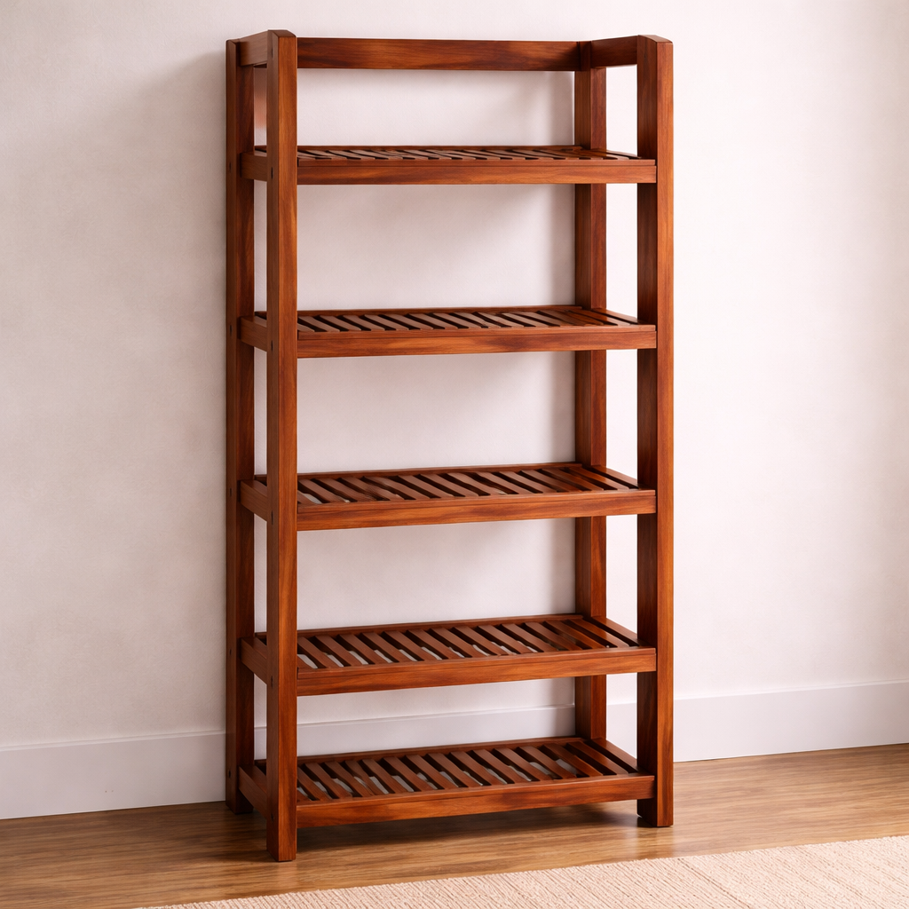 The Artisan Five-Tier Slat-Shelf Bookshelf