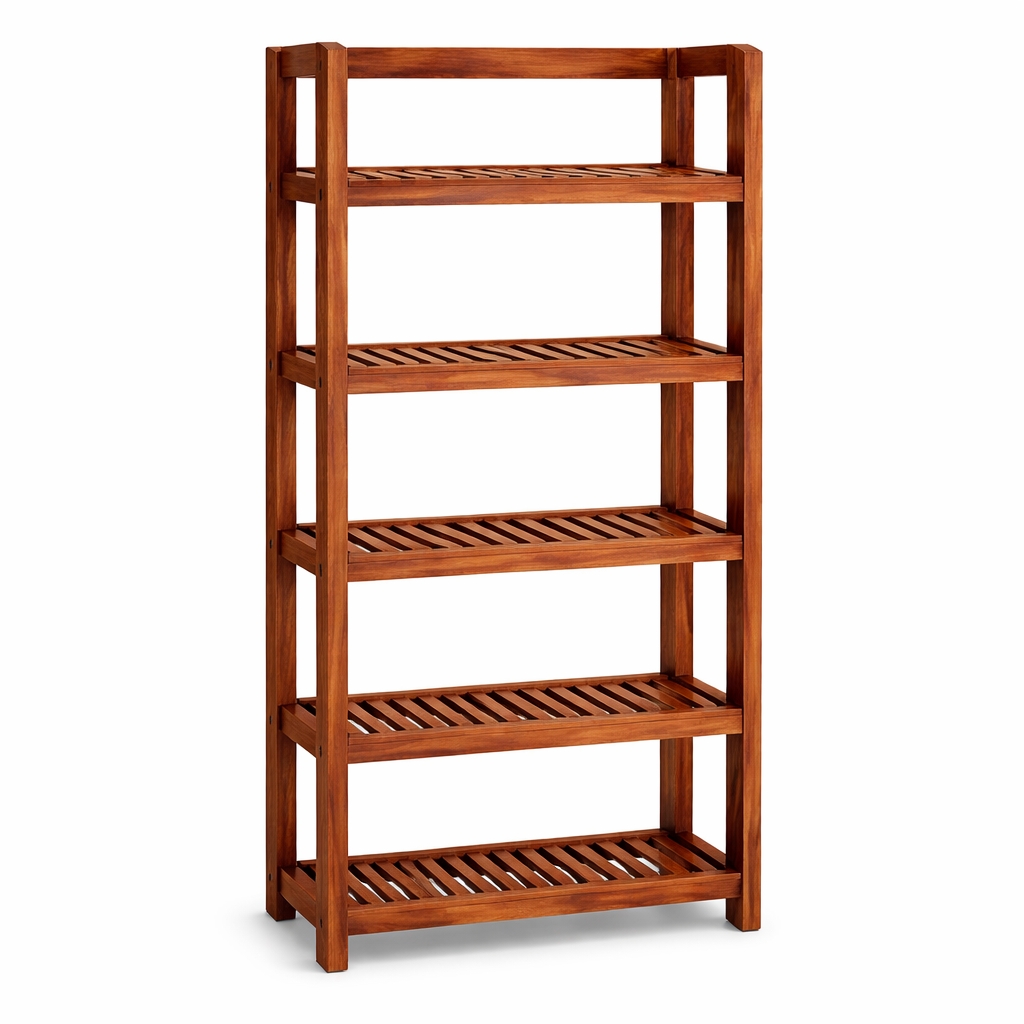 The Artisan Five-Tier Slat-Shelf Bookshelf