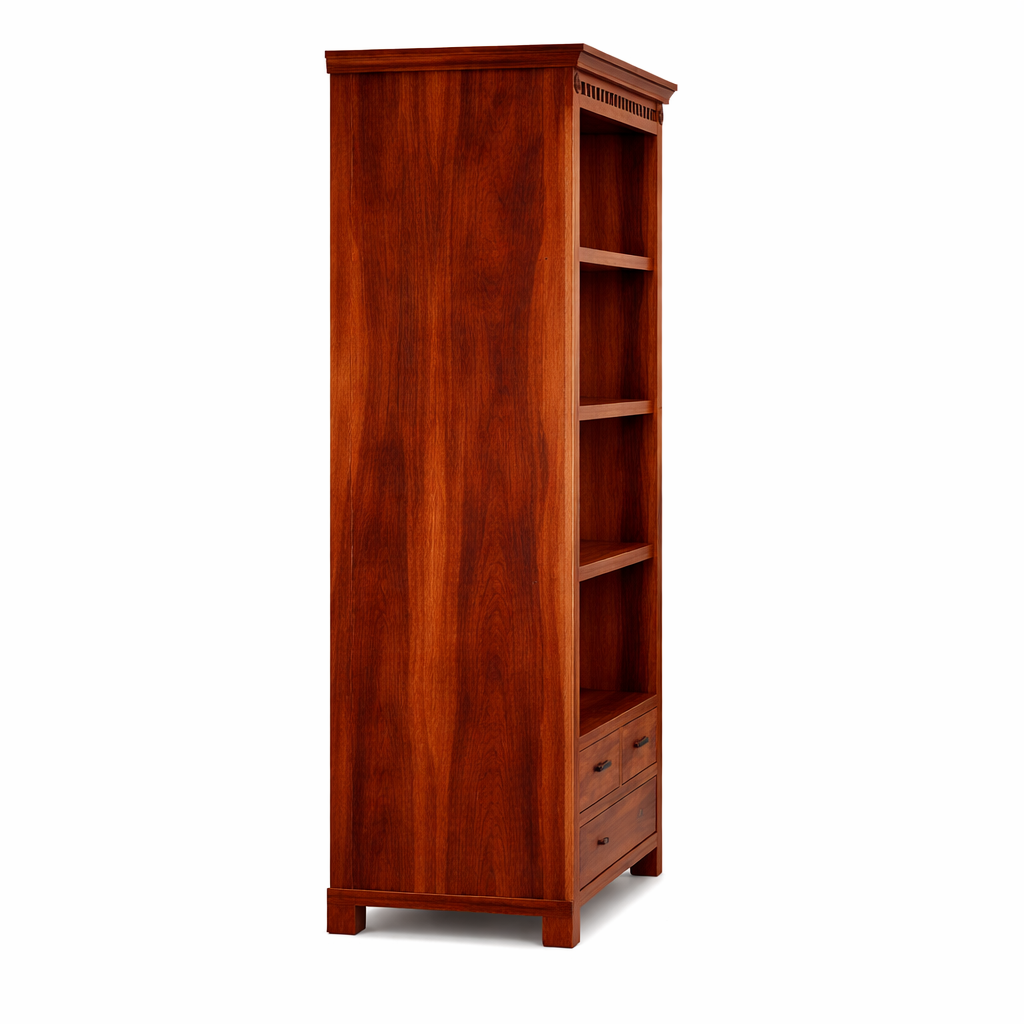 The Artisan Heritage Bookshelf with Slotted Crown & Base Drawers