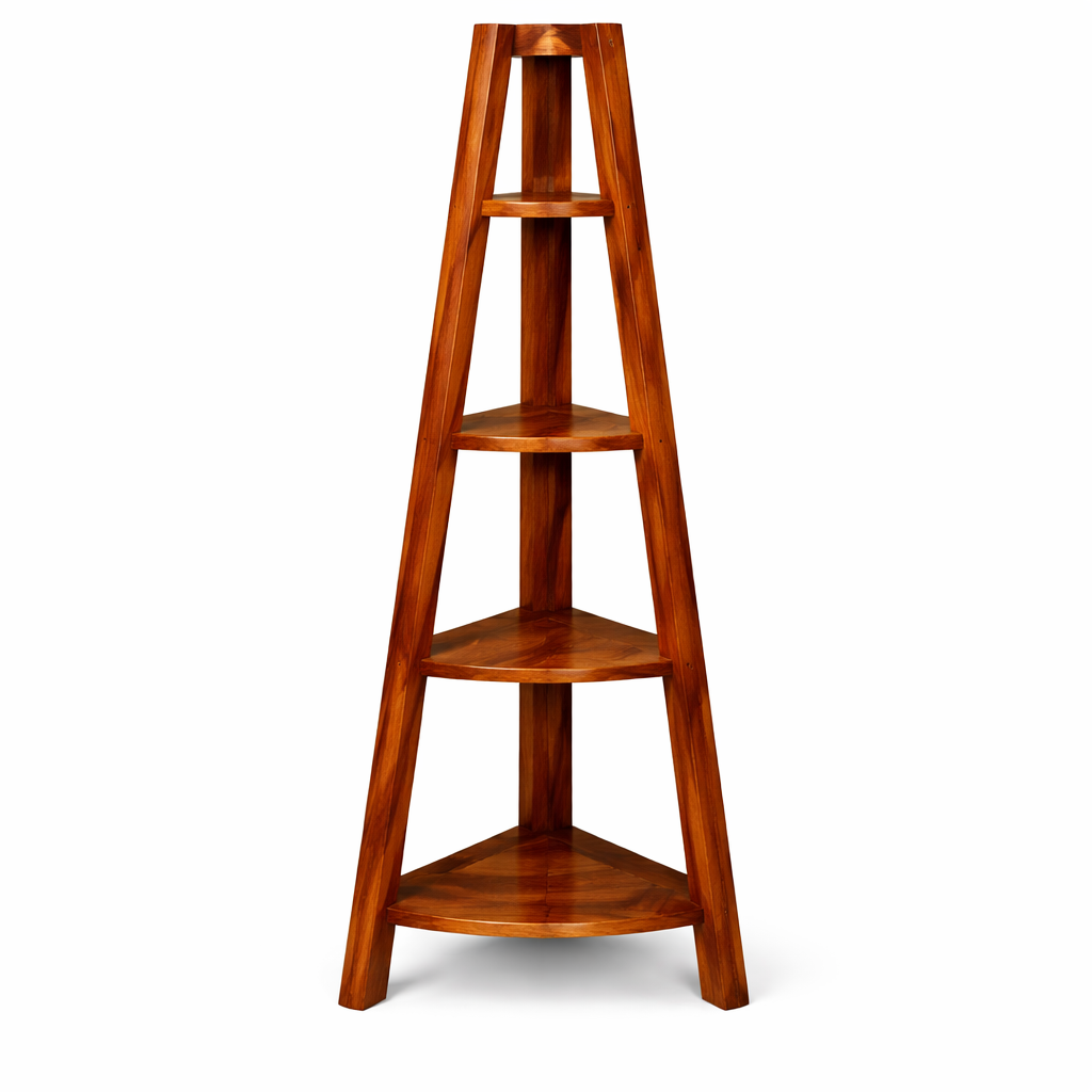 The Artisan Five-Tier Corner Pyramid Bookshelf