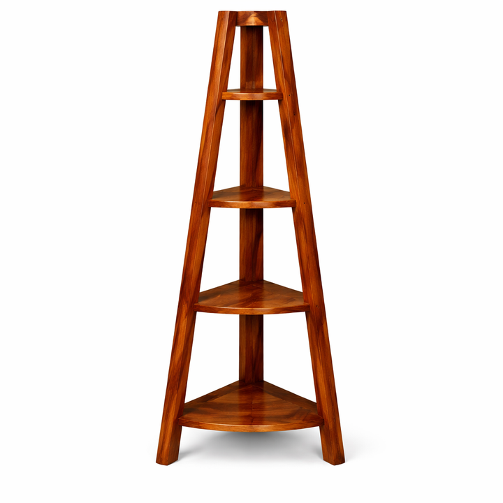 The Artisan Five-Tier Corner Pyramid Bookshelf