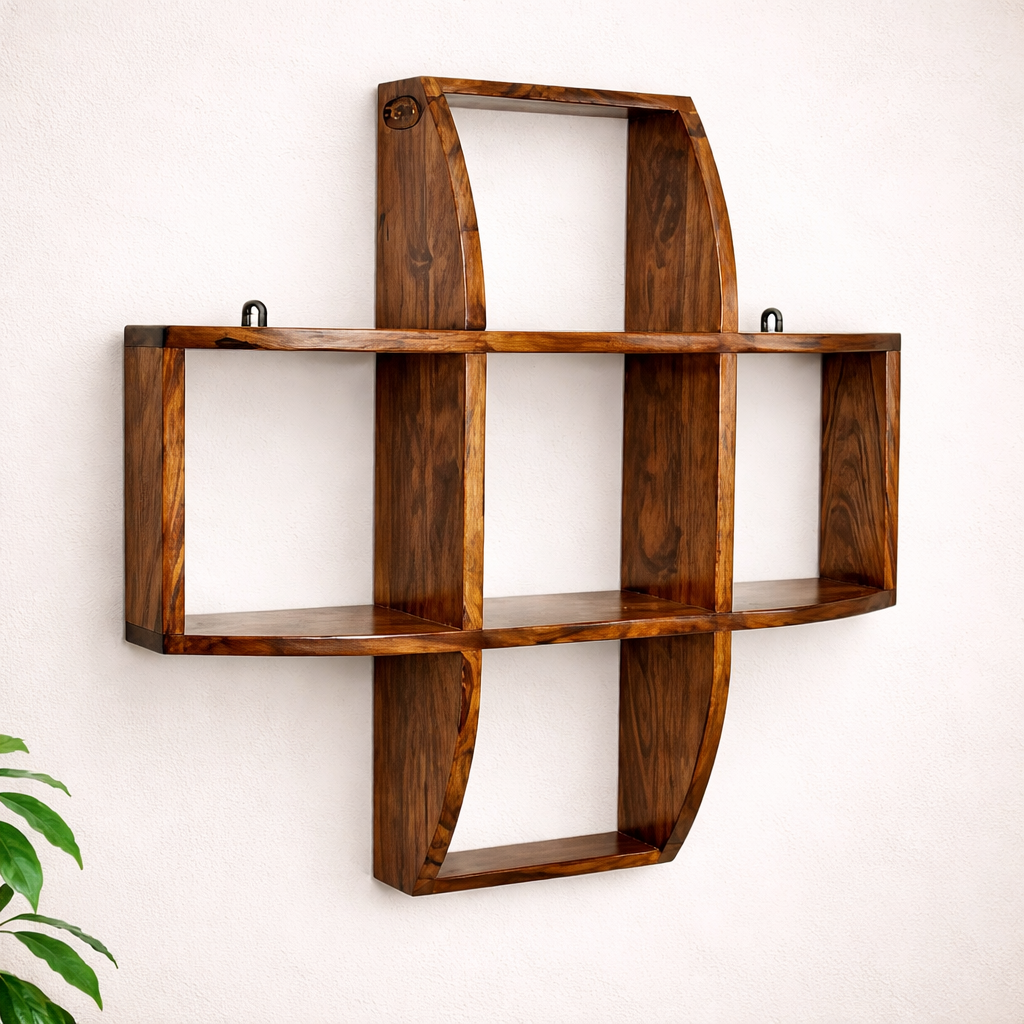 The Artisan Curved Geometric Wall Shelf