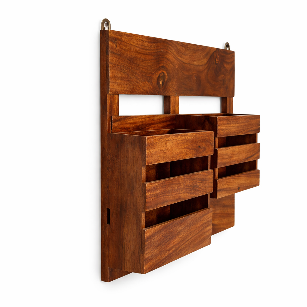 The Artisan Wall-Mounted Utility & Magazine Rack