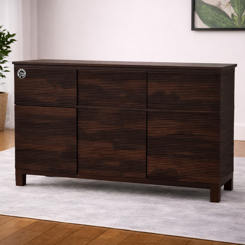 The Artisan Horizontal-Ribbed Midnight Sideboard