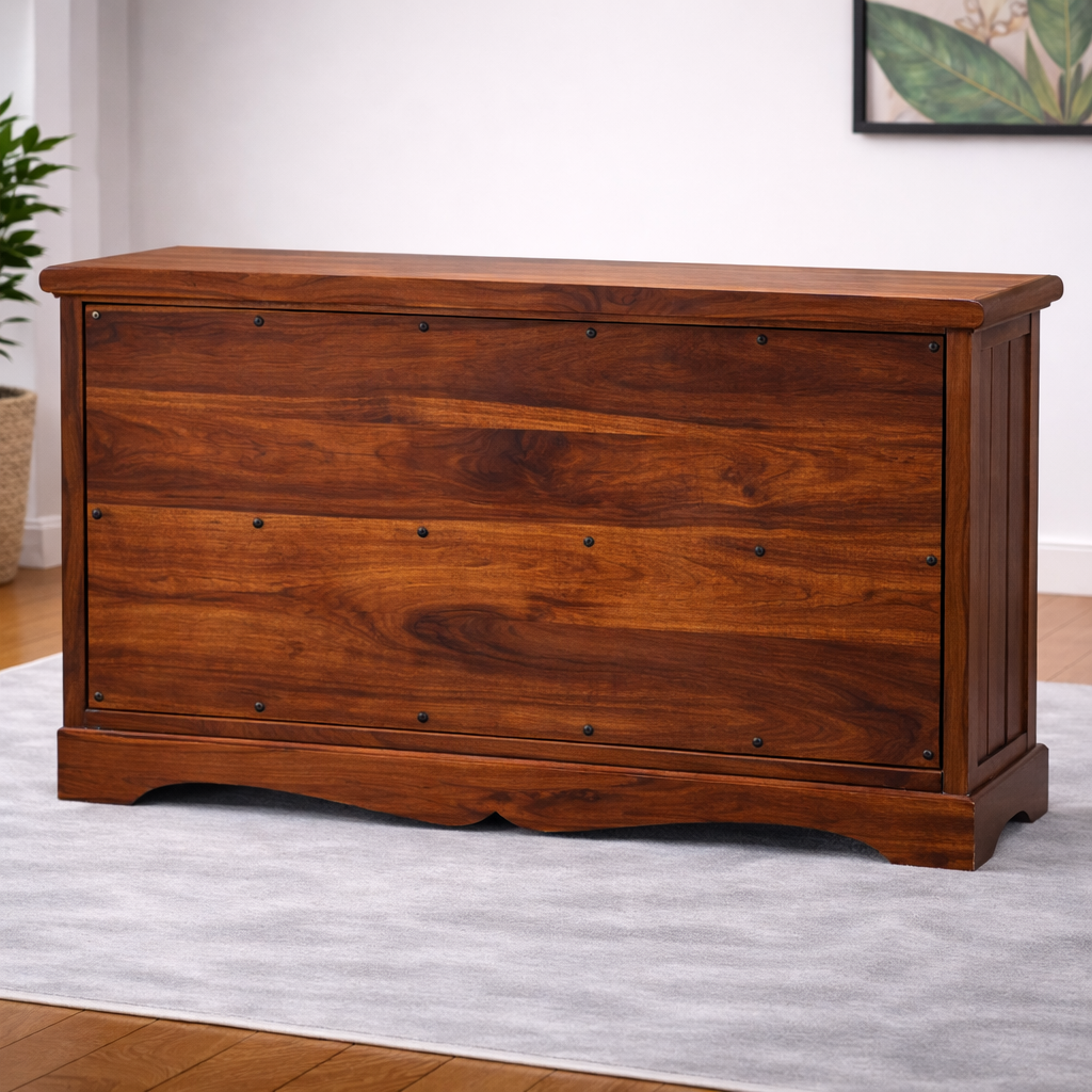 The Artisan Heritage Brass-Adorned Storage Trunk
