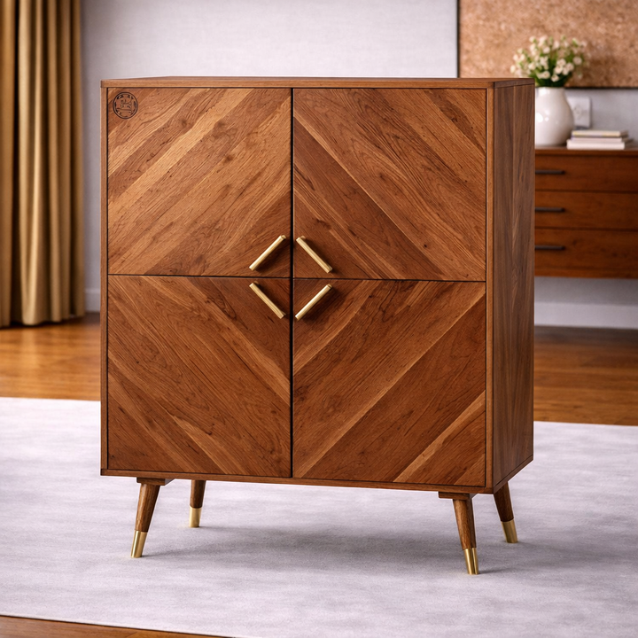 The Artisan Diamond-Grain Four-Door Cabinet