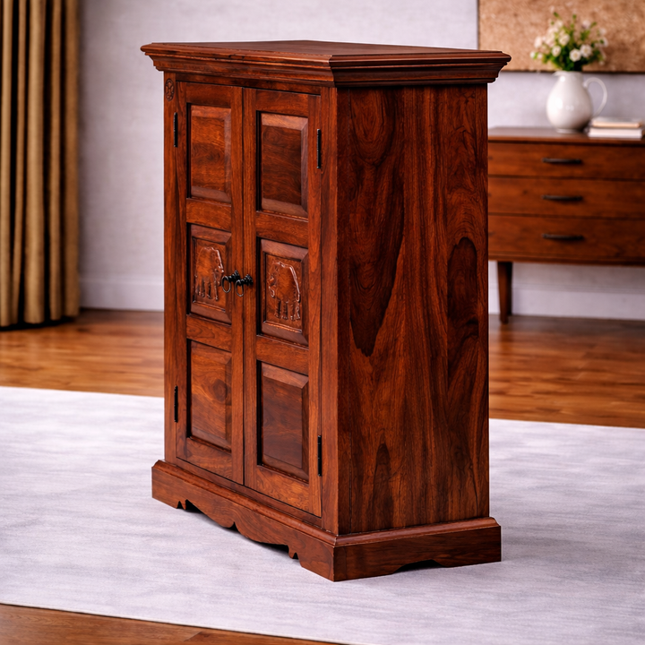 The Artisan Heritage Elephant-Relief Paneled Cabinet