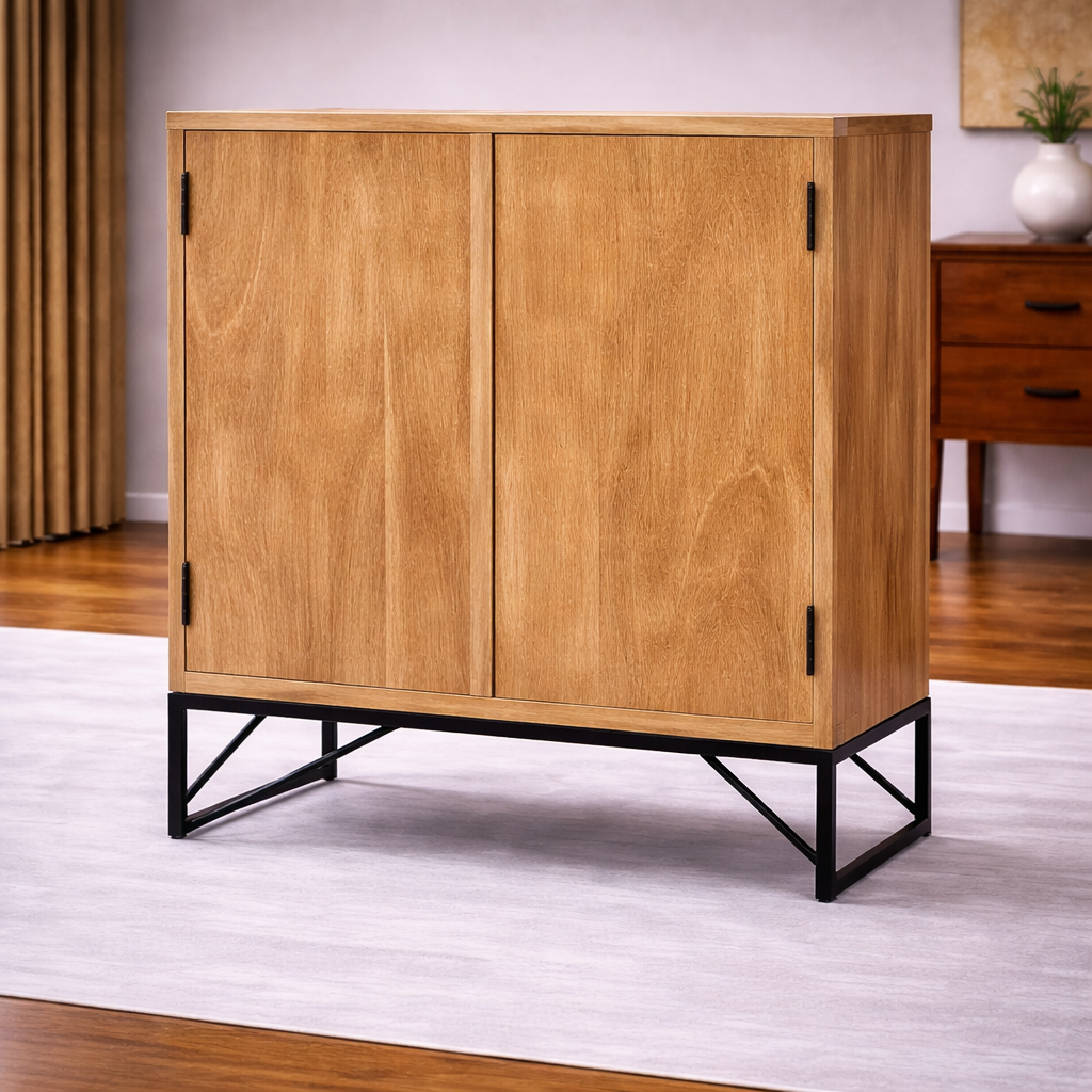 The Artisan Arched Cane-Inlay Cabinet