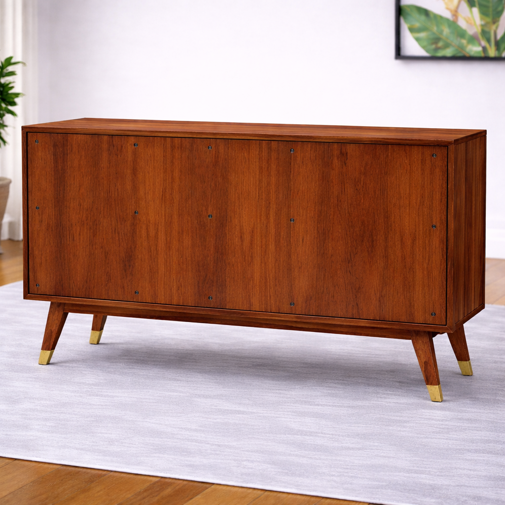 The Artisan Cane-Inlay Mid-Century Sideboard