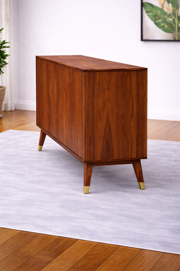 The Artisan Cane-Inlay Mid-Century Sideboard