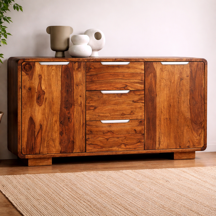 Nexa modern solid sheesham wood Sideboard Cabinet