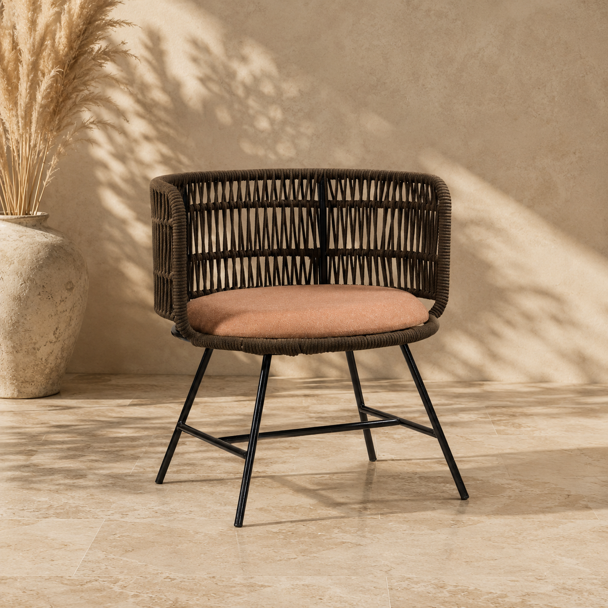 Mocha Orbit Lounge Chair