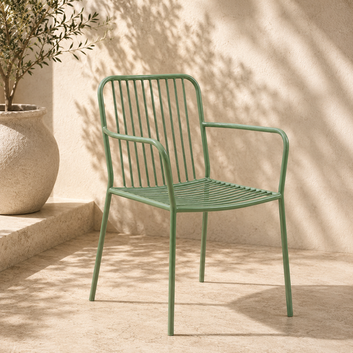 Mint Breeze Metal Armchair