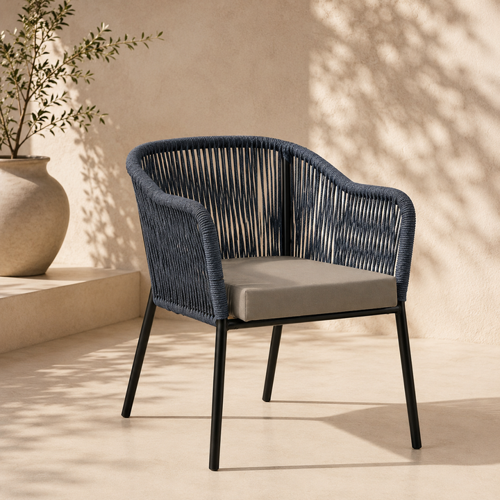 Noir Coastal Arm Chair