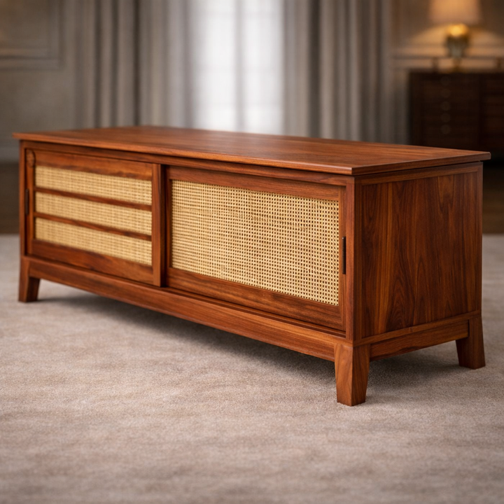 The Artisan Wicker-Front Media Console