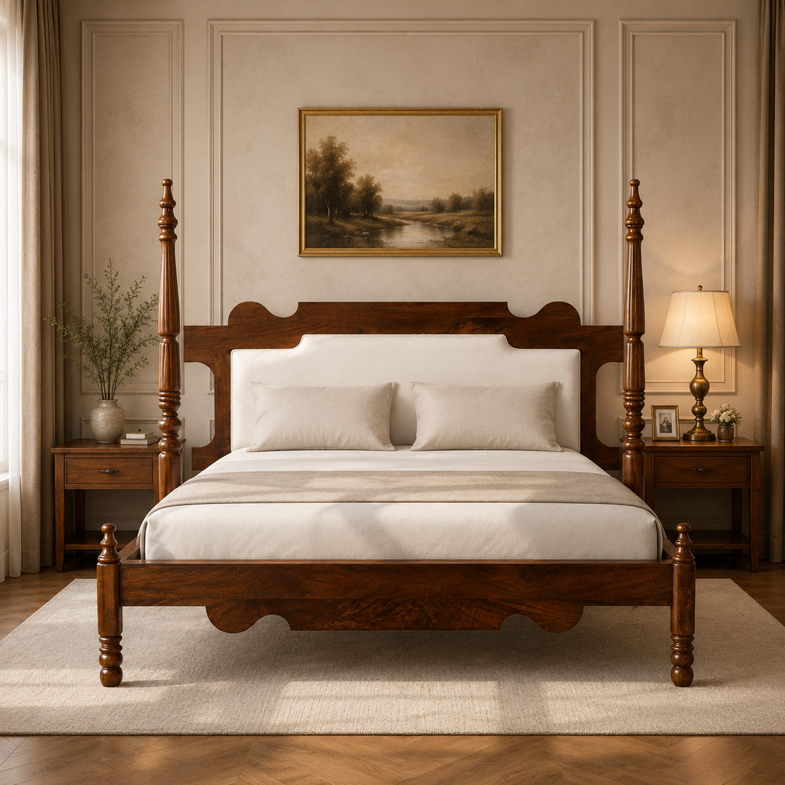 Vintage Crestwood Bedframe: A Minimalist Echo of Timeless Craft