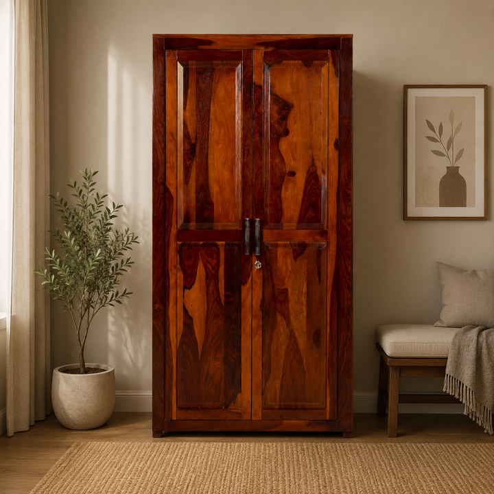 Veeraj Solid Wood Double Door Wardrobe
