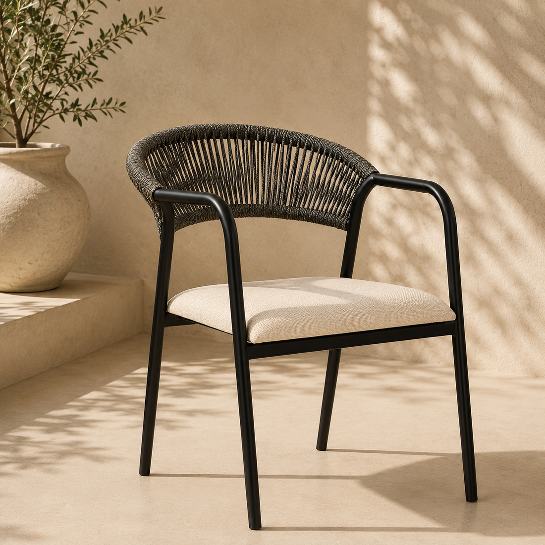 Crescent Weave Arm Chair