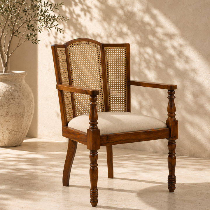 Heritage Cane Accent Armchair