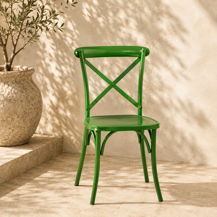 Verde Crossback Metal Bar Chair