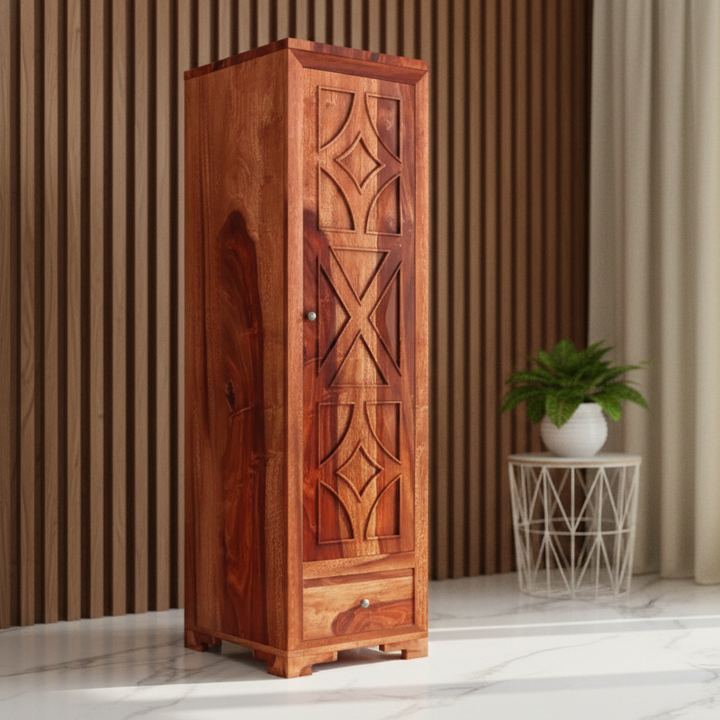 The Garrison Geometric-Carved Wardrobe