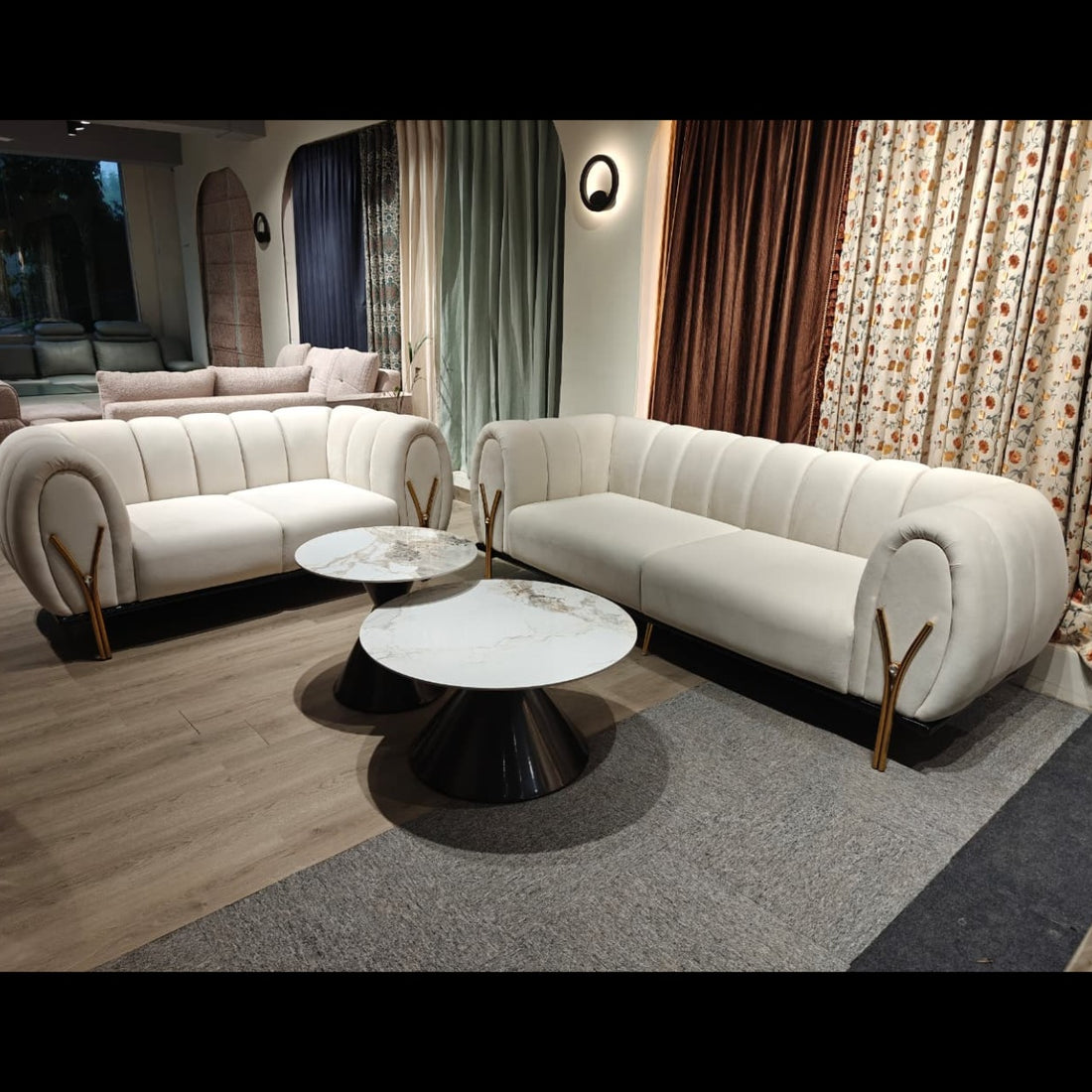 Royal Crest Velvet Sofa