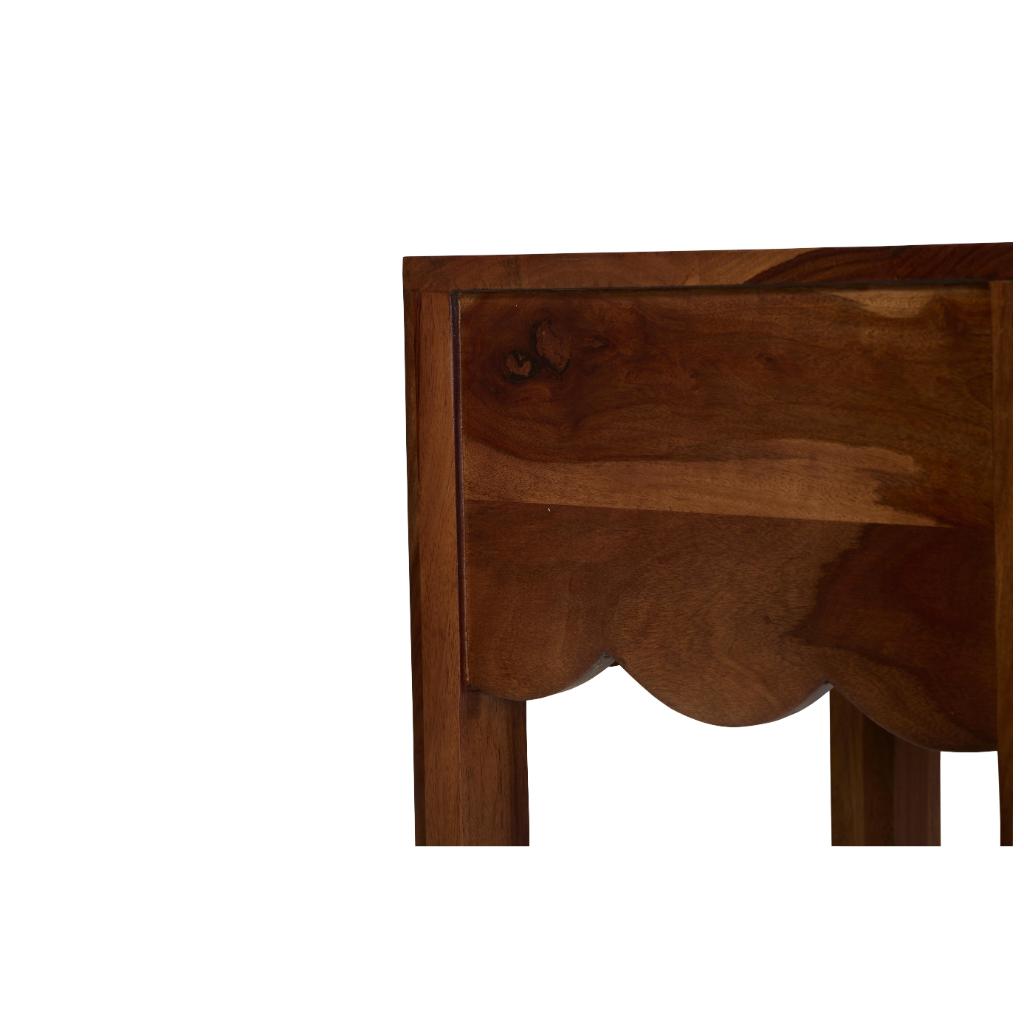 Veer Solid Wood Bedside Table with Drawer