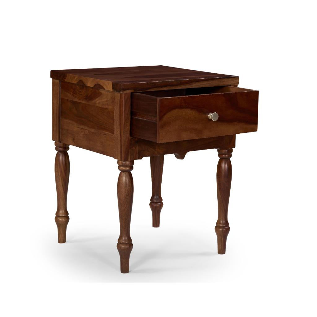 Arjun Classic Solid Wood Bedside Table with Drawer