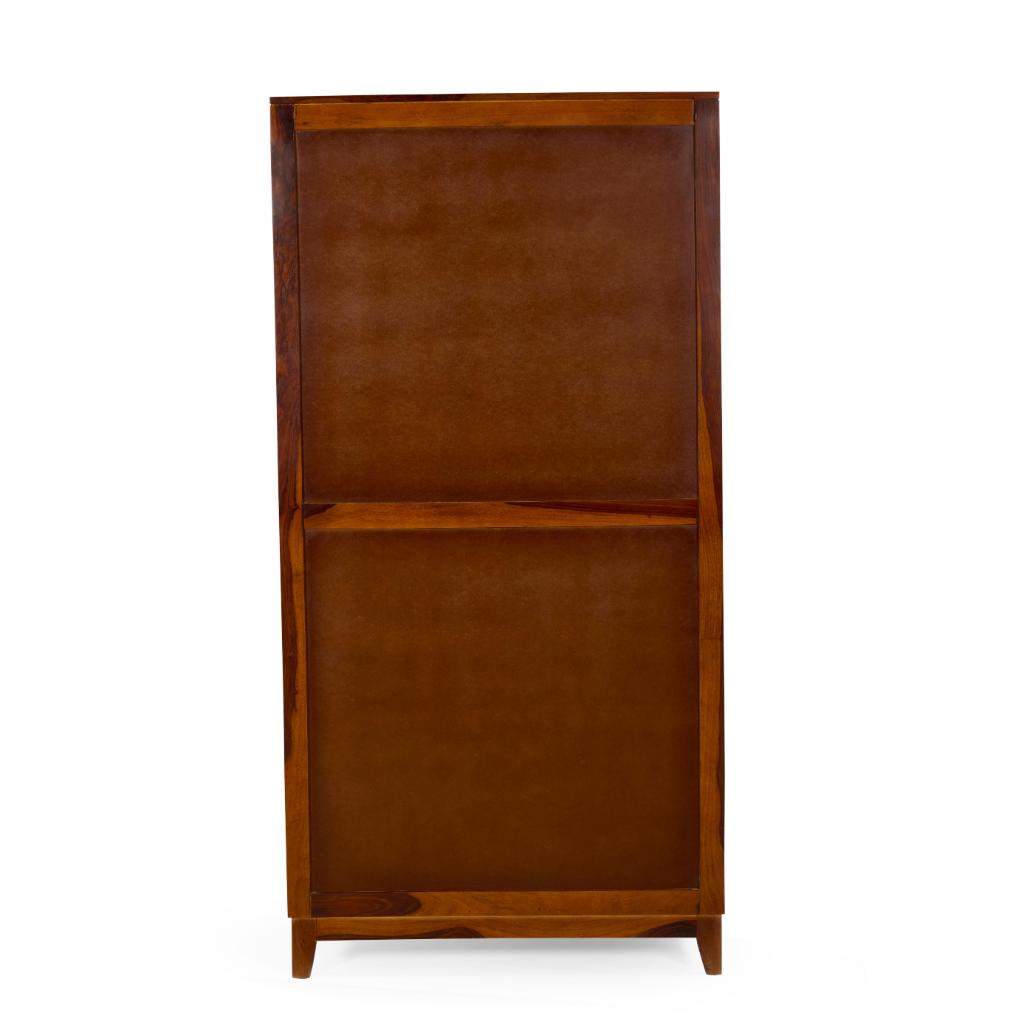 Raghav Solid Wood Wardrobe with Cane Panel Doors