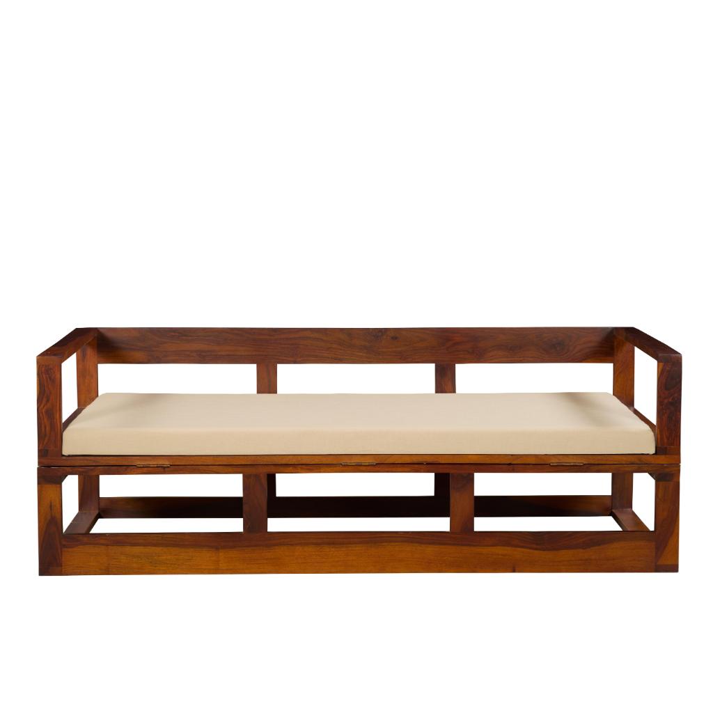 Vivaan Solid Wood Daybed with Cushion