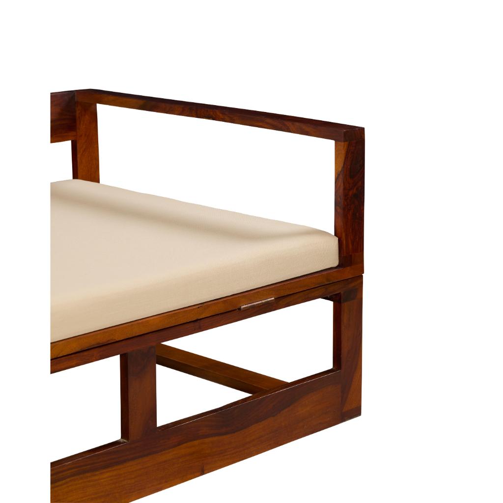 Vivaan Solid Wood Daybed with Cushion