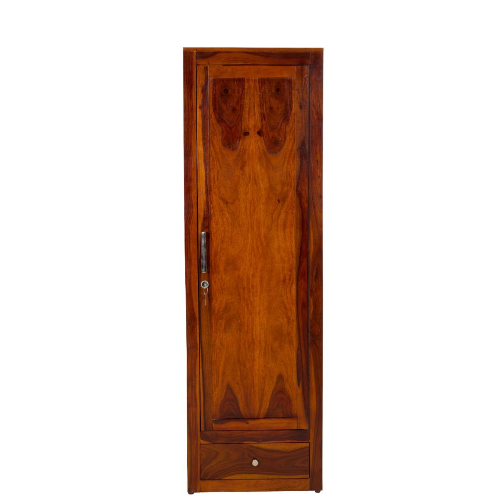Shaurya Solid Wood Single Door Wardrobe with Drawer