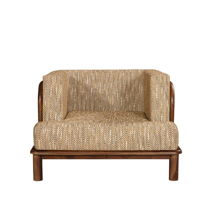 Reyansh Upholstered Wooden Accent Lounge Chair