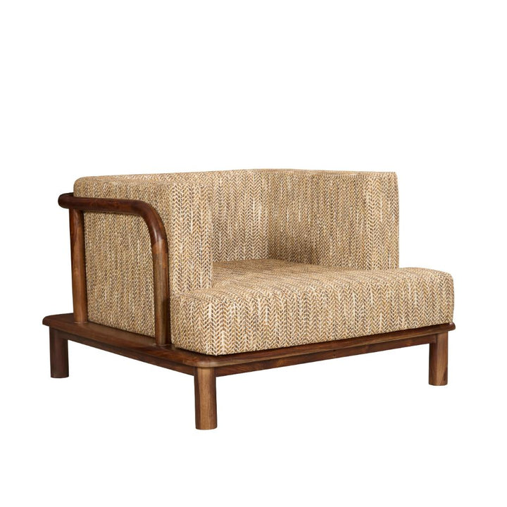 Reyansh Upholstered Wooden Accent Lounge Chair