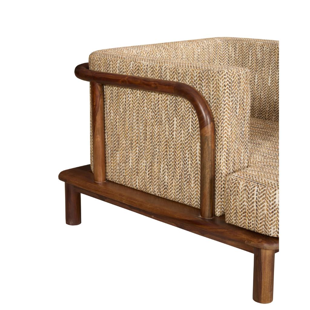 Reyansh Upholstered Wooden Accent Lounge Chair