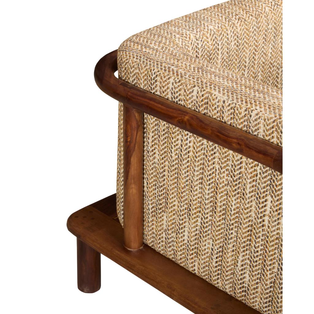 Reyansh Upholstered Wooden Accent Lounge Chair