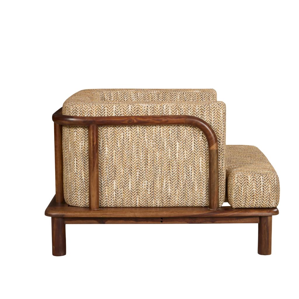 Reyansh Upholstered Wooden Accent Lounge Chair