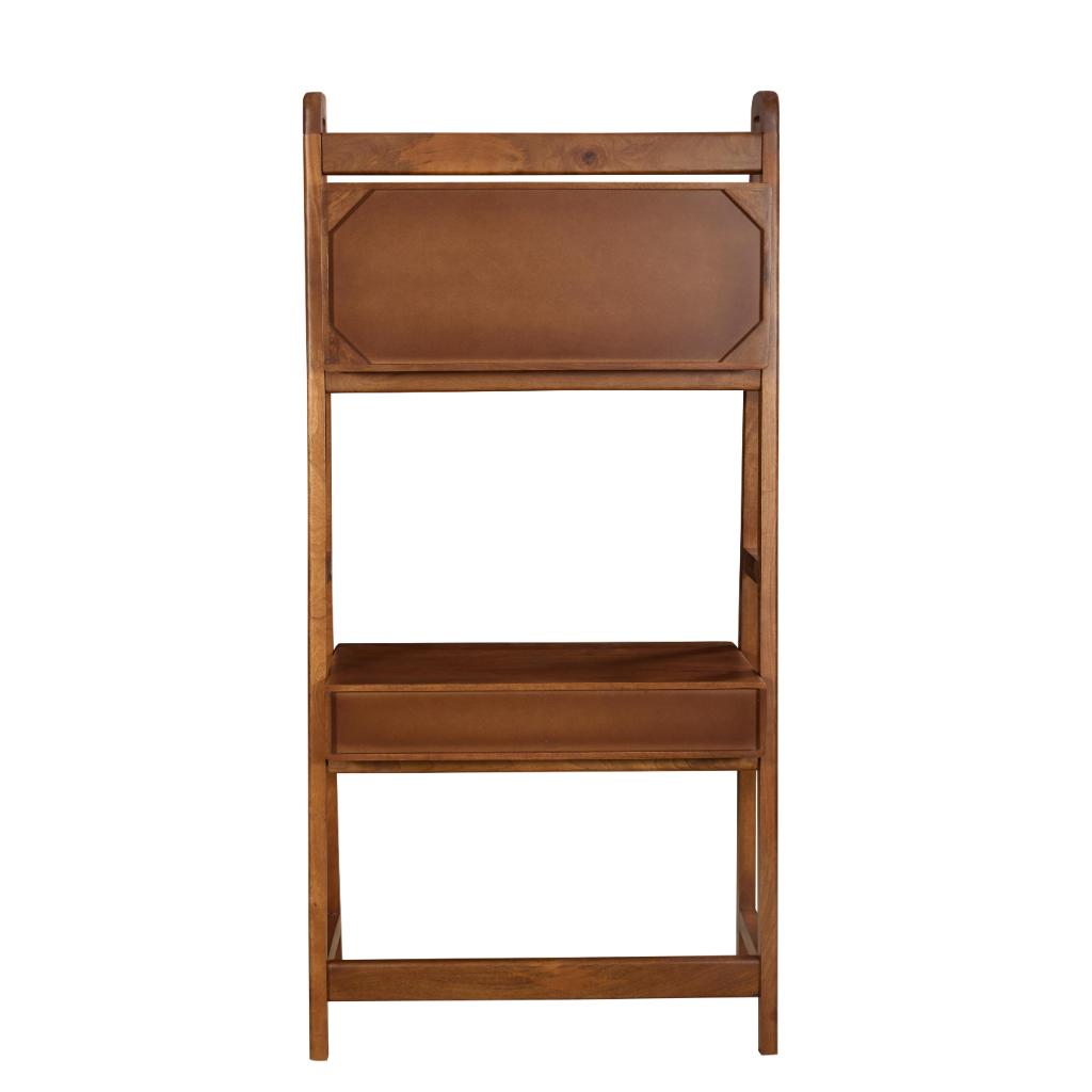 Kabir Solid Wood Study Desk with Cane Cabinet