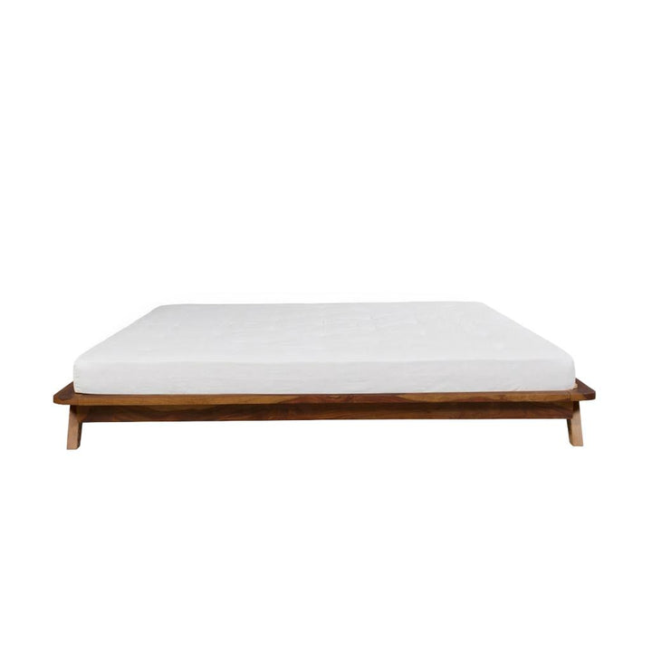 low flooring bed without headboard