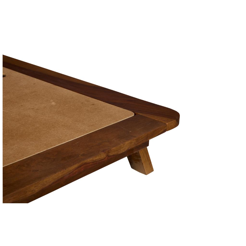 low flooring bed without headboard