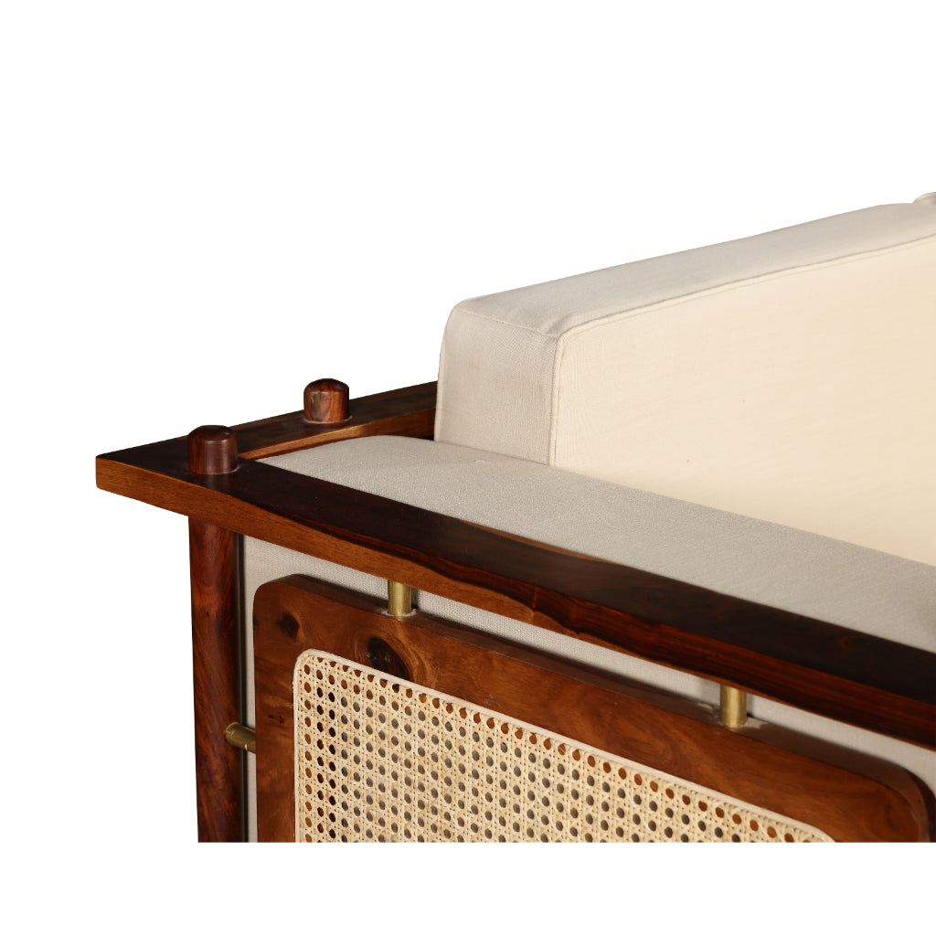 Luxe Haven L-Shape Wooden Sofa with Chaise