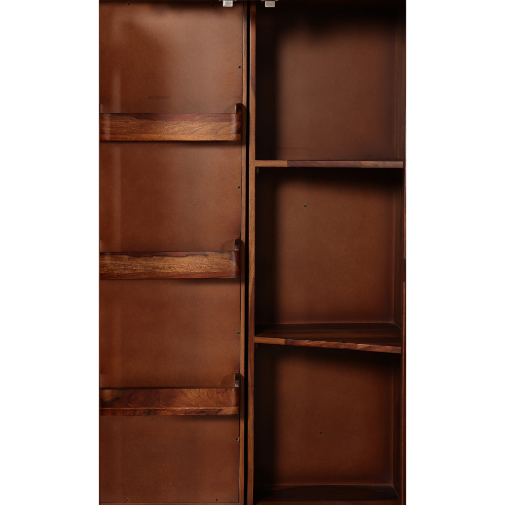 GrandEstate Solid Wood Multi-Door Wardrobe with Drawers
