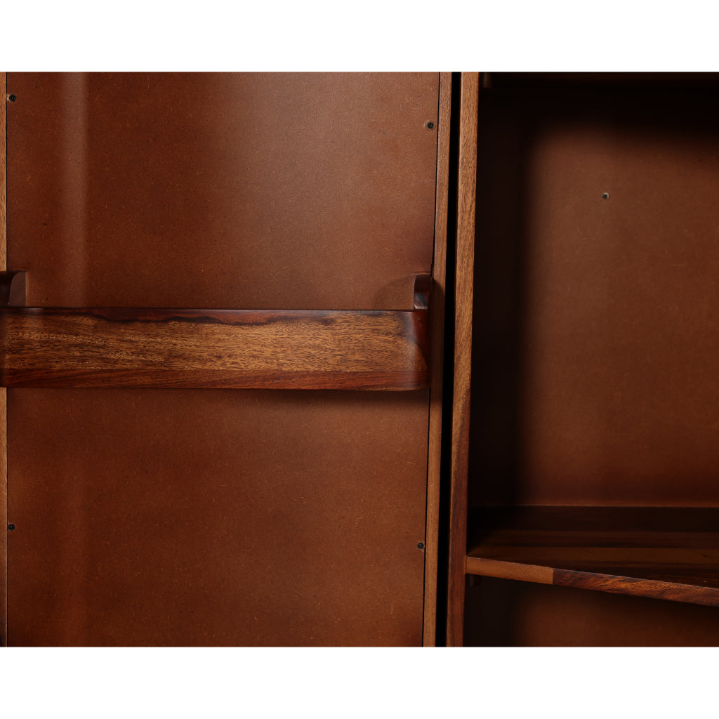 GrandEstate Solid Wood Multi-Door Wardrobe with Drawers