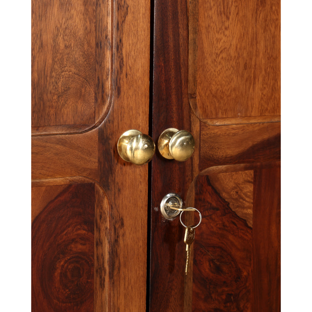 GrandEstate Solid Wood Multi-Door Wardrobe with Drawers