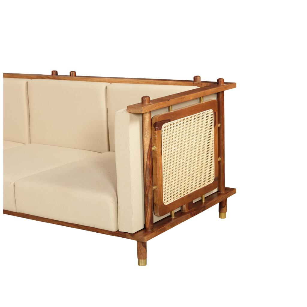 Solid Wood Extended L-Shape Sofa